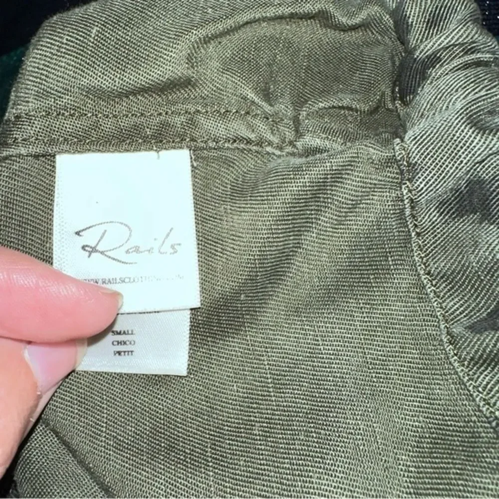 NWOT Rails Collins Utility Jacket S Animal print olive Green